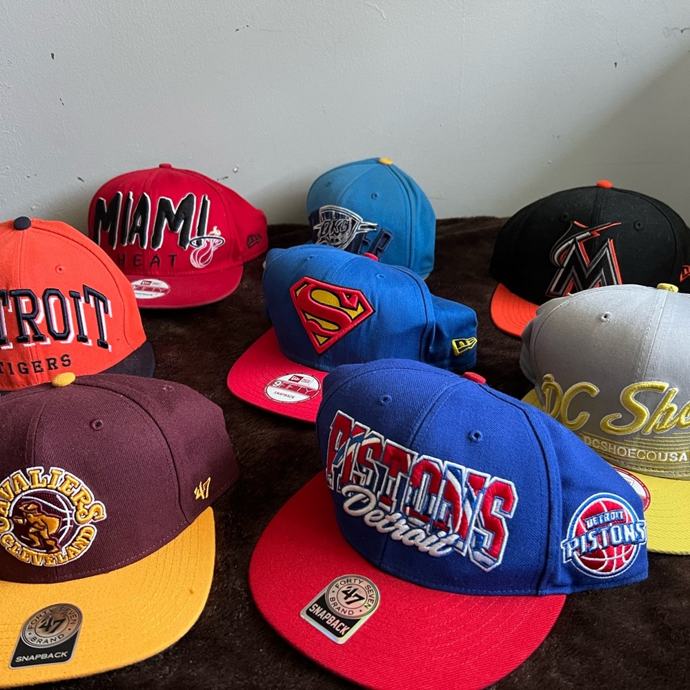 Snapbacks 9fifty, and  47 brand.